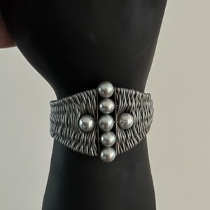 Woven Bracelet in Charcoal Grey